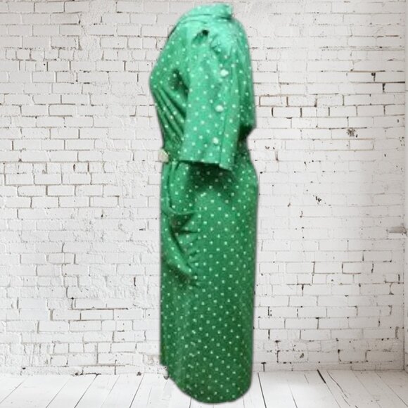 Vintage Ilse M. Dress 50's Style Polka Dot Belted - Picture 3 of 9